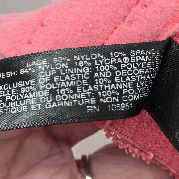 Natori Pink Lace Floral Underwire Bra 36D Romantic Pinup Coquette Valentine's - Picture 9 of 14